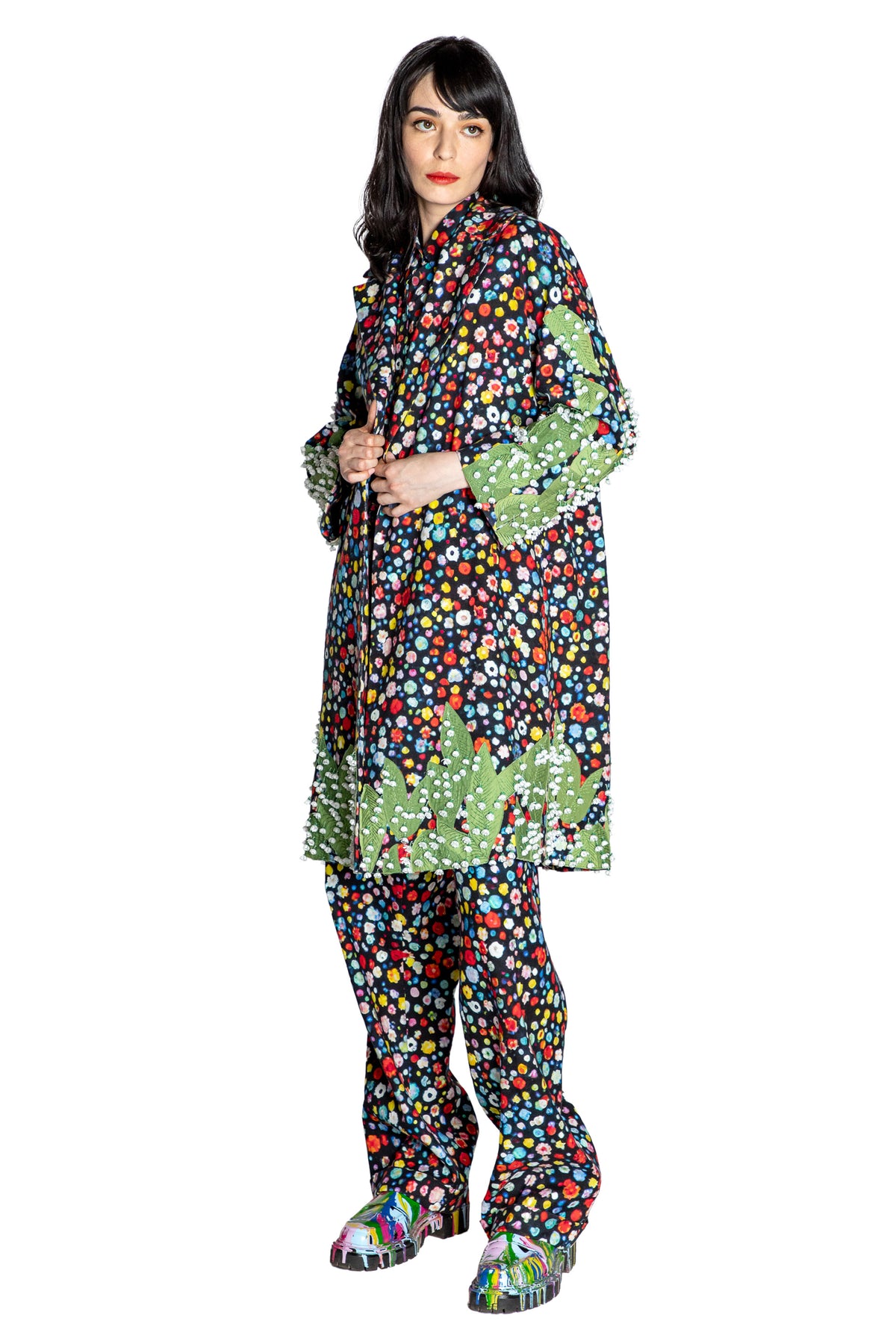 'SPRING LEAVES' L/S OVERSIZED COAT - - Libertine