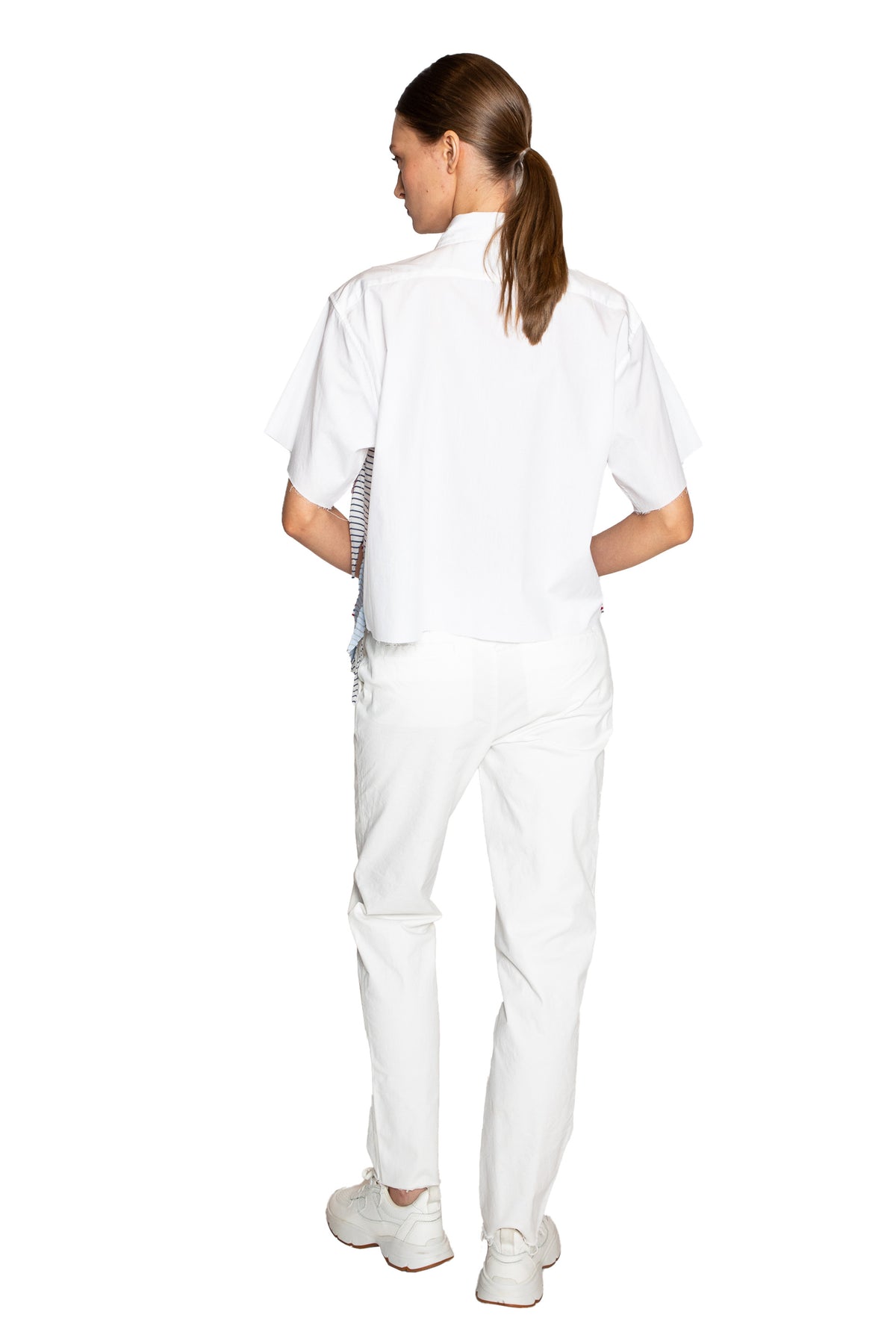'OF EVERY STRIPE' SHORT SLEEVE CROPPED SHIRT - - Libertine