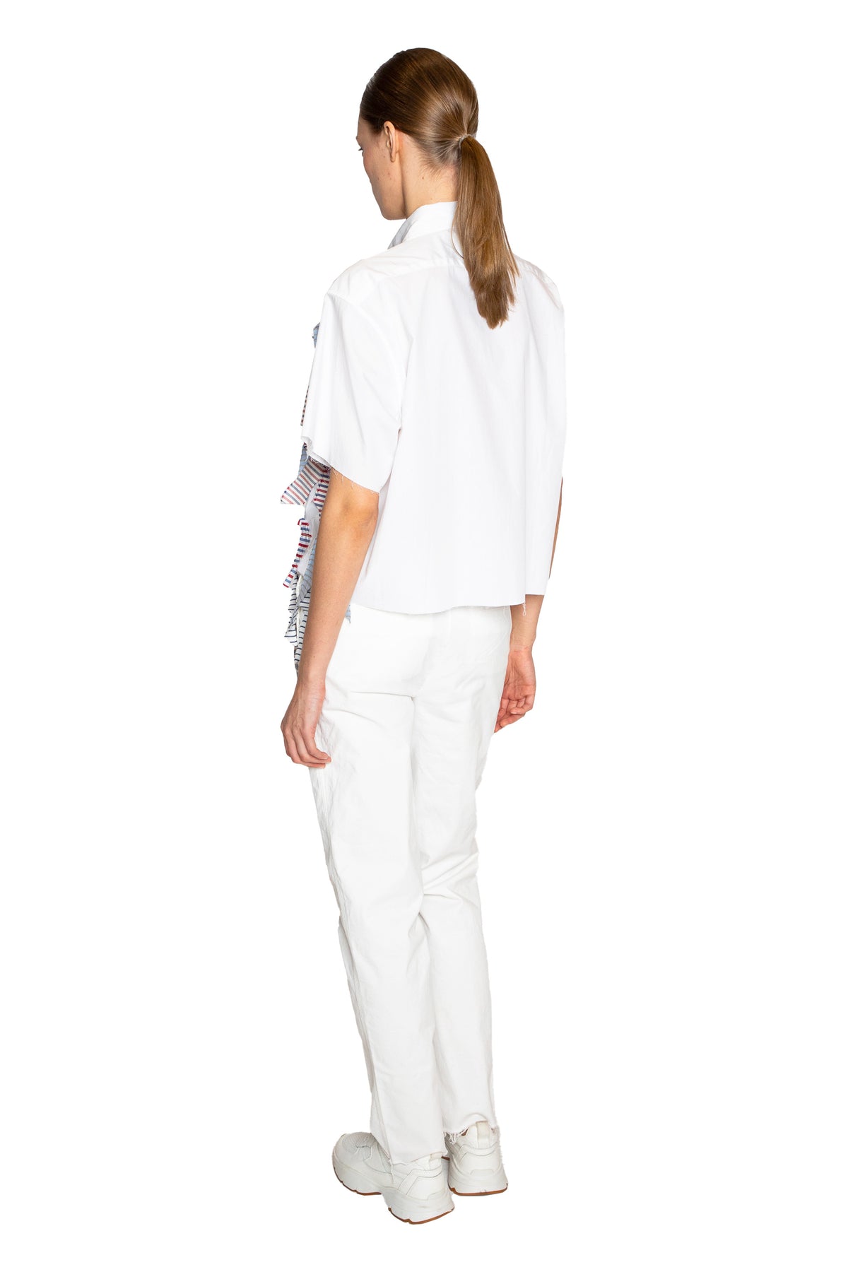 'OF EVERY STRIPE' SHORT SLEEVE CROPPED SHIRT - - Libertine