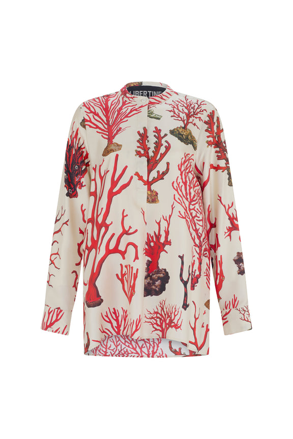 'VENETIAN CORAL' TUNIC BLOUSE - - Libertine