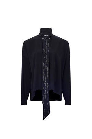 'BODY LANGUAGE' TIE BLOUSE