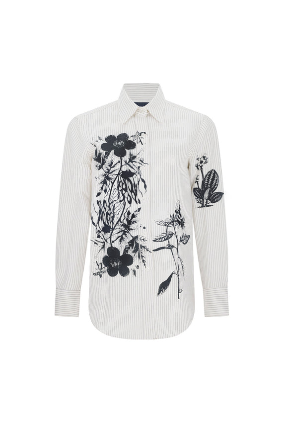 'GOTH BOTANICAL' IVORY NEW CLASSIC SHIRT - - Libertine - Main image