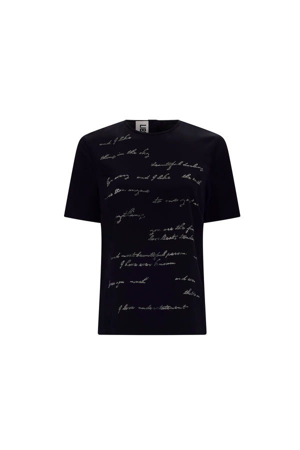 'BODY LANGUAGE' SHORT SLEEVE BLOUSE - - Libertine