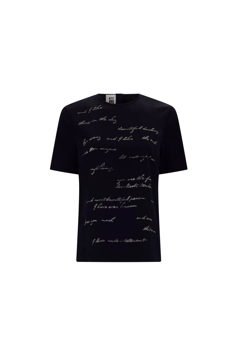 'BODY LANGUAGE' SHORT SLEEVE BLOUSE - - Libertine