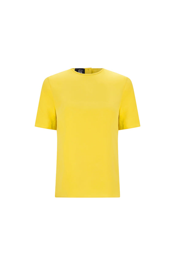 'NANCY LANCASTER YELLOW' SHORT SLEEVE BLOUSE - - Libertine - Main image