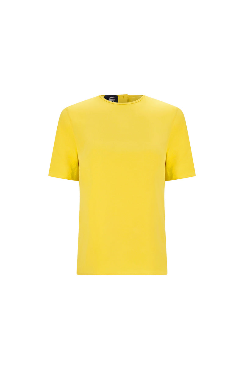 'NANCY LANCASTER YELLOW' SHORT SLEEVE BLOUSE - - Libertine