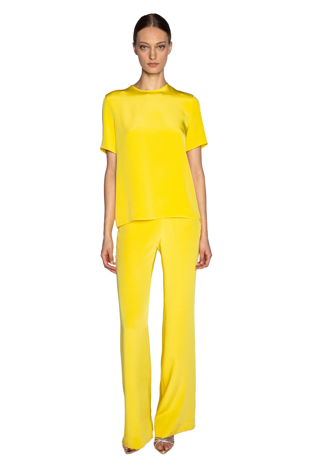 'NANCY LANCASTER YELLOW' SHORT SLEEVE BLOUSE - - Libertine