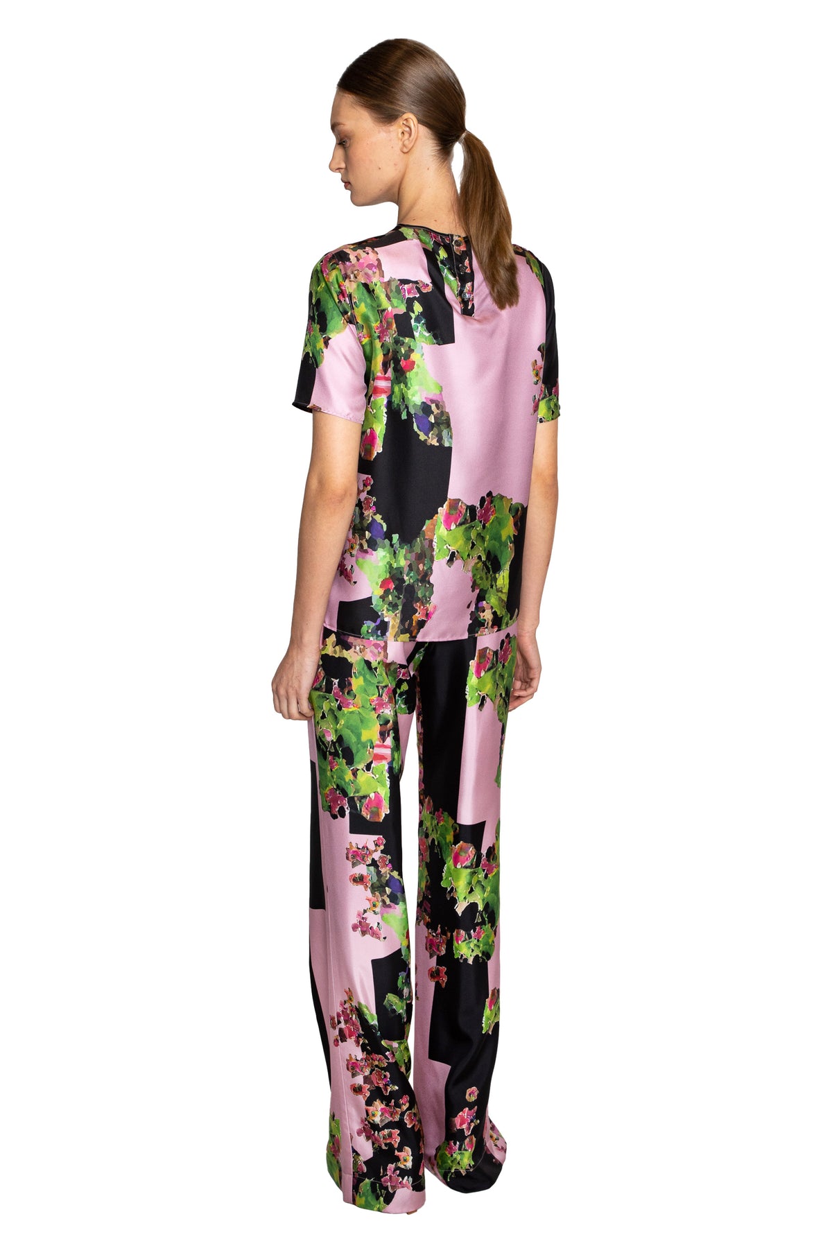 'PINK LONDON TERRACE' SHORT SLEEVE BLOUSE - - Libertine