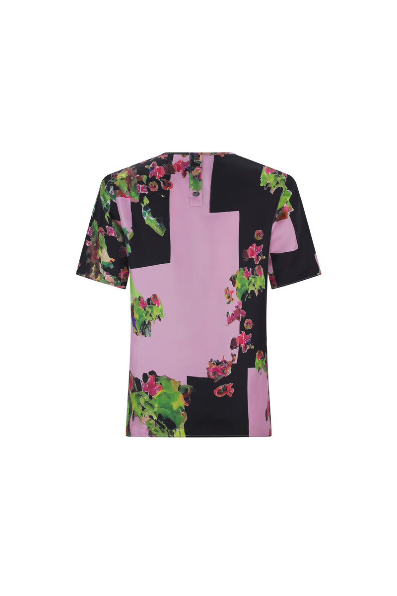 'PINK LONDON TERRACE' SHORT SLEEVE BLOUSE - - Libertine