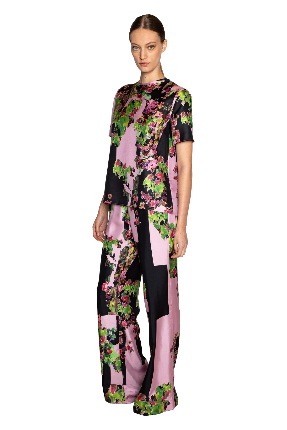 'PINK LONDON TERRACE' SHORT SLEEVE BLOUSE - - Libertine
