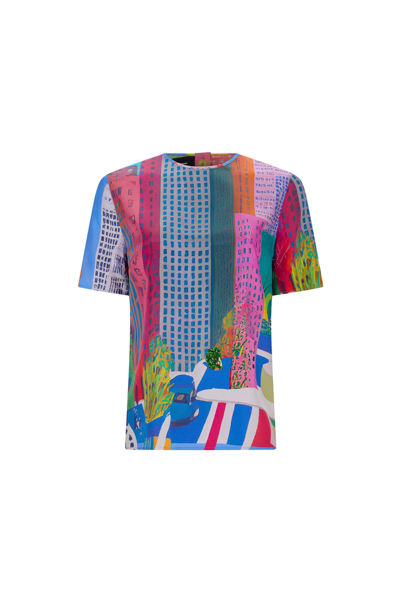 'NYC' SHORT SLEEVE BLOUSE - - Libertine