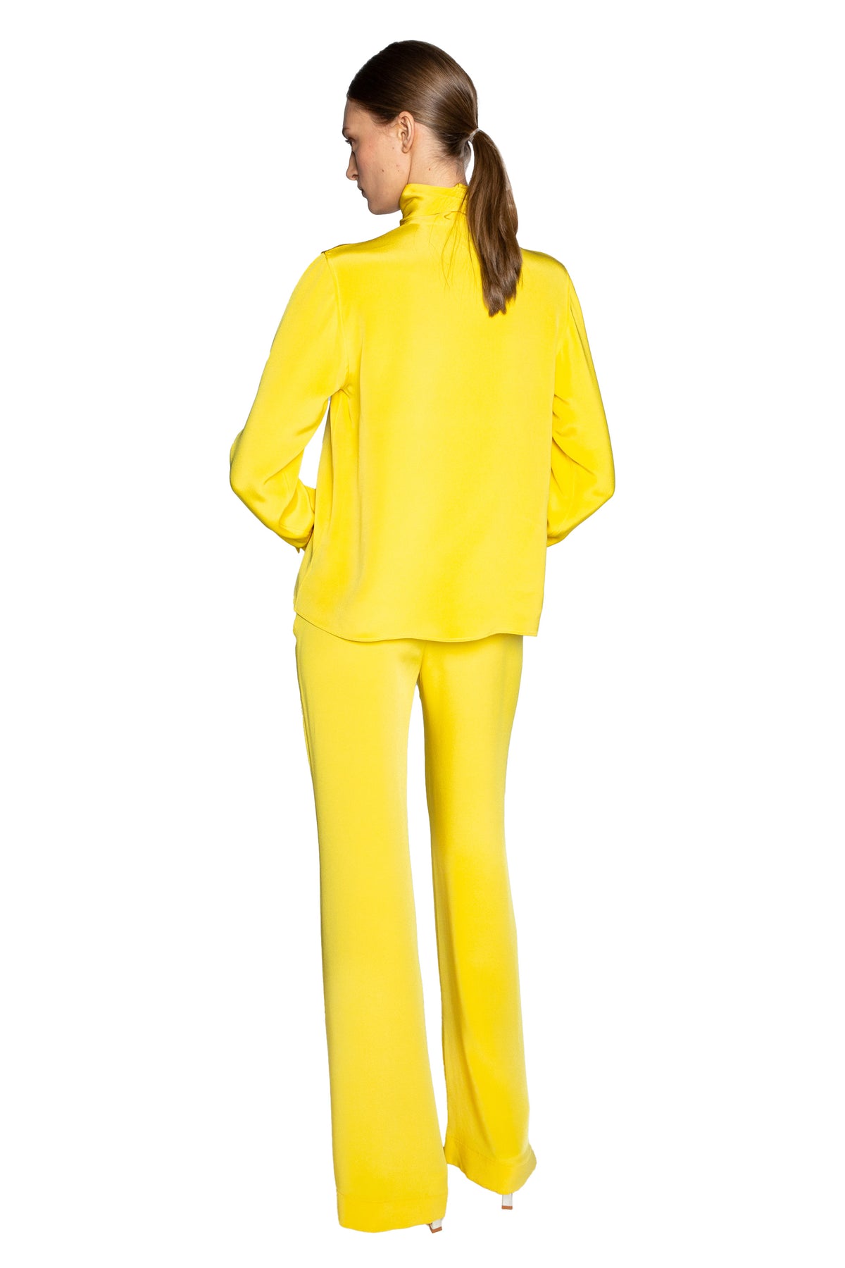 'NANCY LANCASTER YELLOW' SLIM KEITH TIE BLOUSE - - Libertine