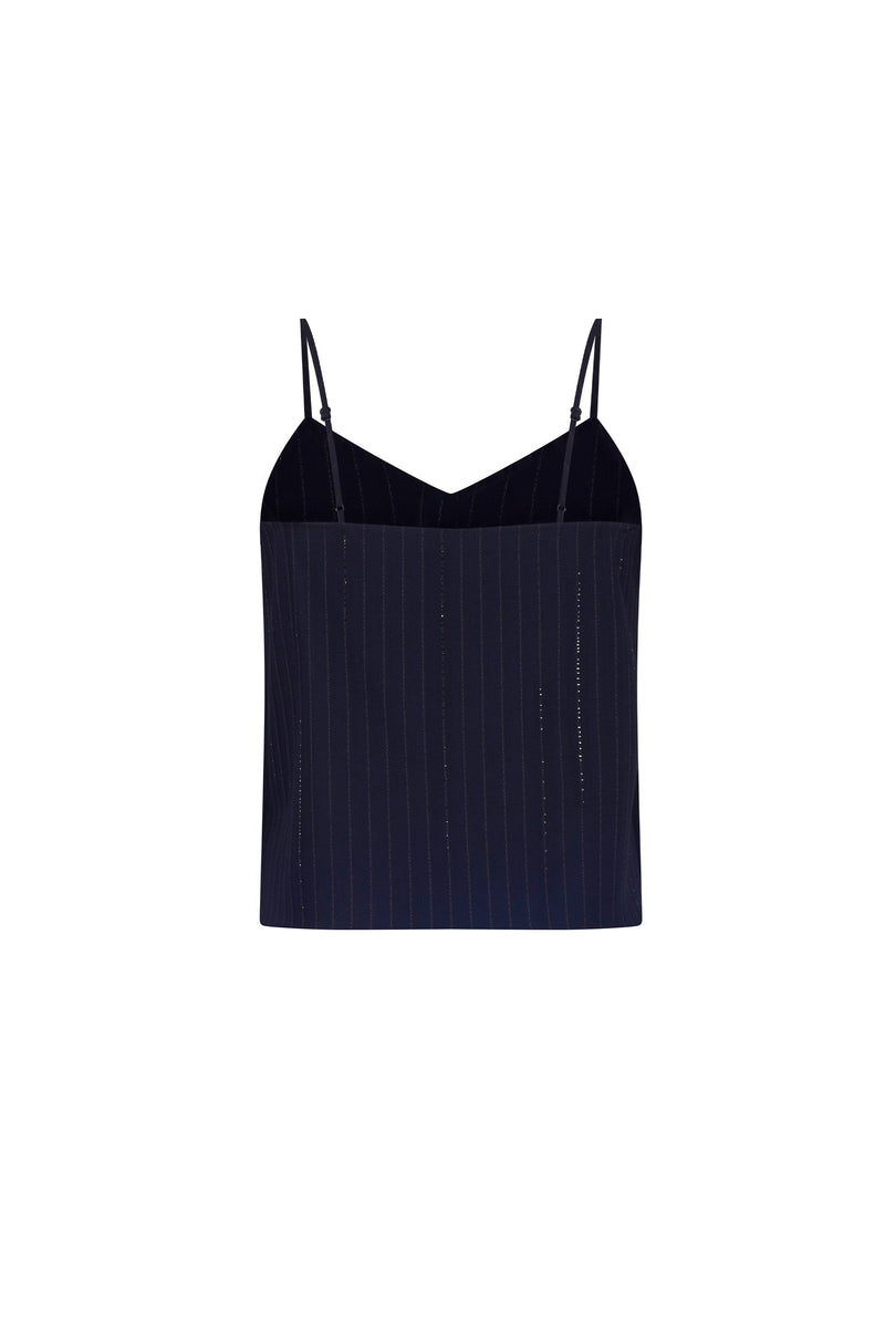 'CRYSTAL PINSTRIPE' CAMISOLE - - Libertine