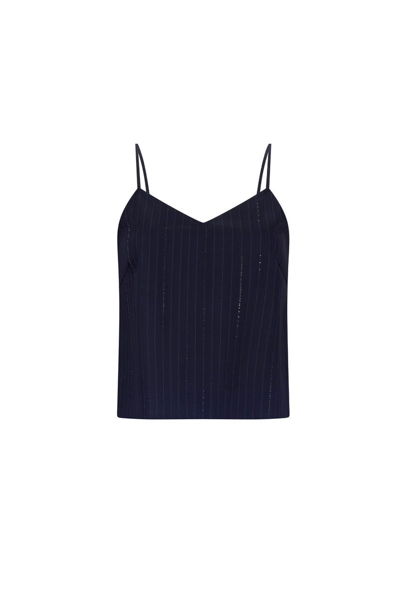 'CRYSTAL PINSTRIPE' CAMISOLE - - Libertine