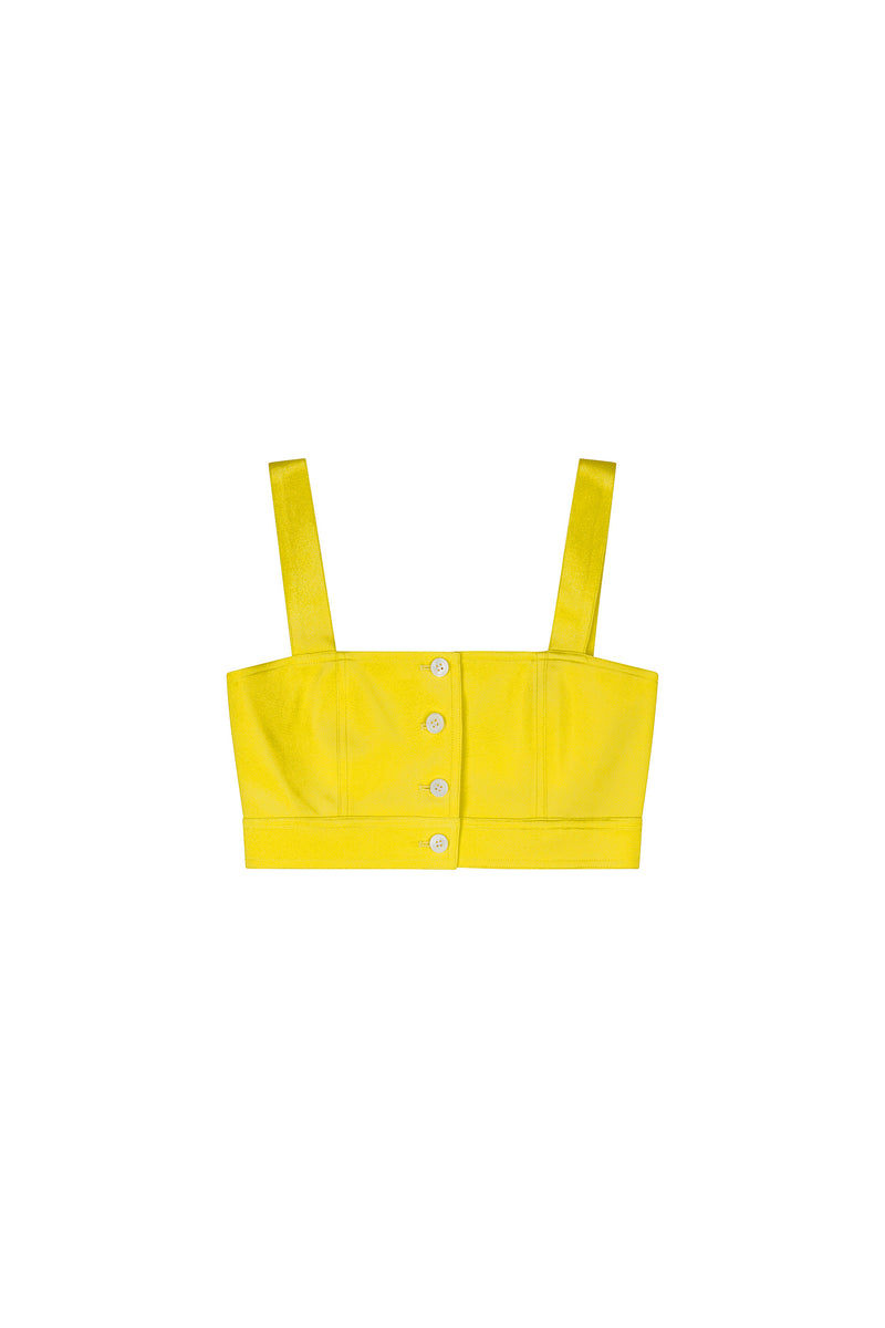 'NANCY LANCASTER YELLOW' SAINT TROPEZ TOP - - Libertine