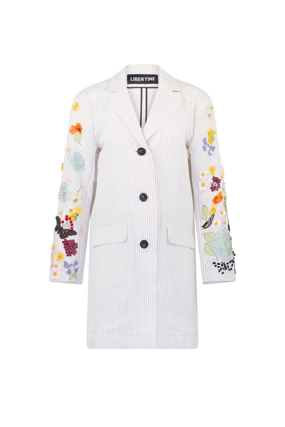 'BUTTERFLY FIELDS' EMBELLISHED WORK COAT - - Libertine - Main image