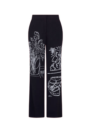 'STILL LIFE CRYSTAL' WIDE LEG PANT