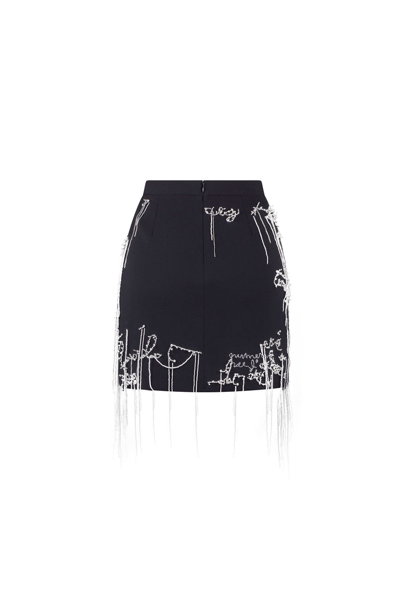 'BODY LANGUAGE' HAND EMBROIDERY MINI SKIRT - - Libertine