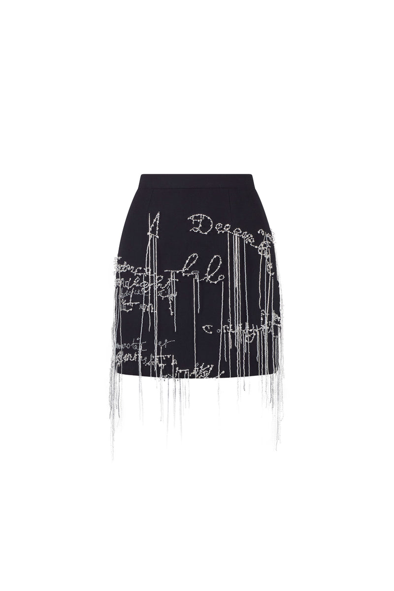 'BODY LANGUAGE' HAND EMBROIDERY MINI SKIRT - - Libertine