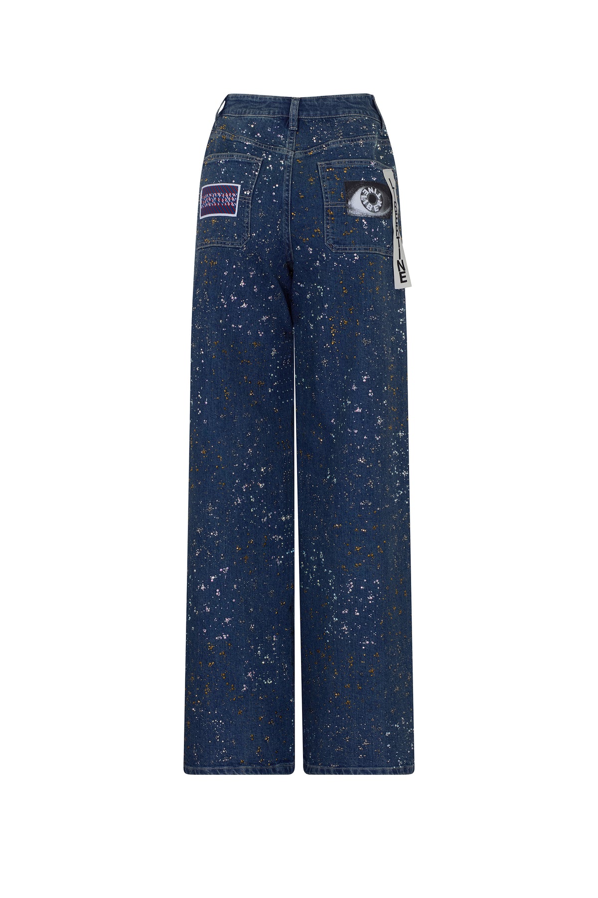'METEOR SHOWER' BAGGY JEAN WITH BACK LABELS - - Libertine