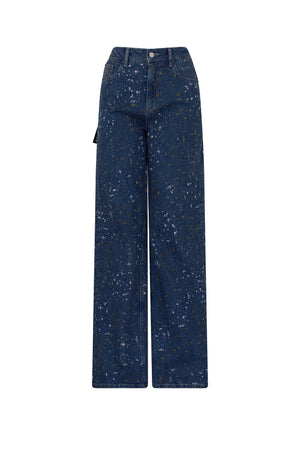 'METEOR SHOWER' BAGGY JEAN WITH BACK LABELS