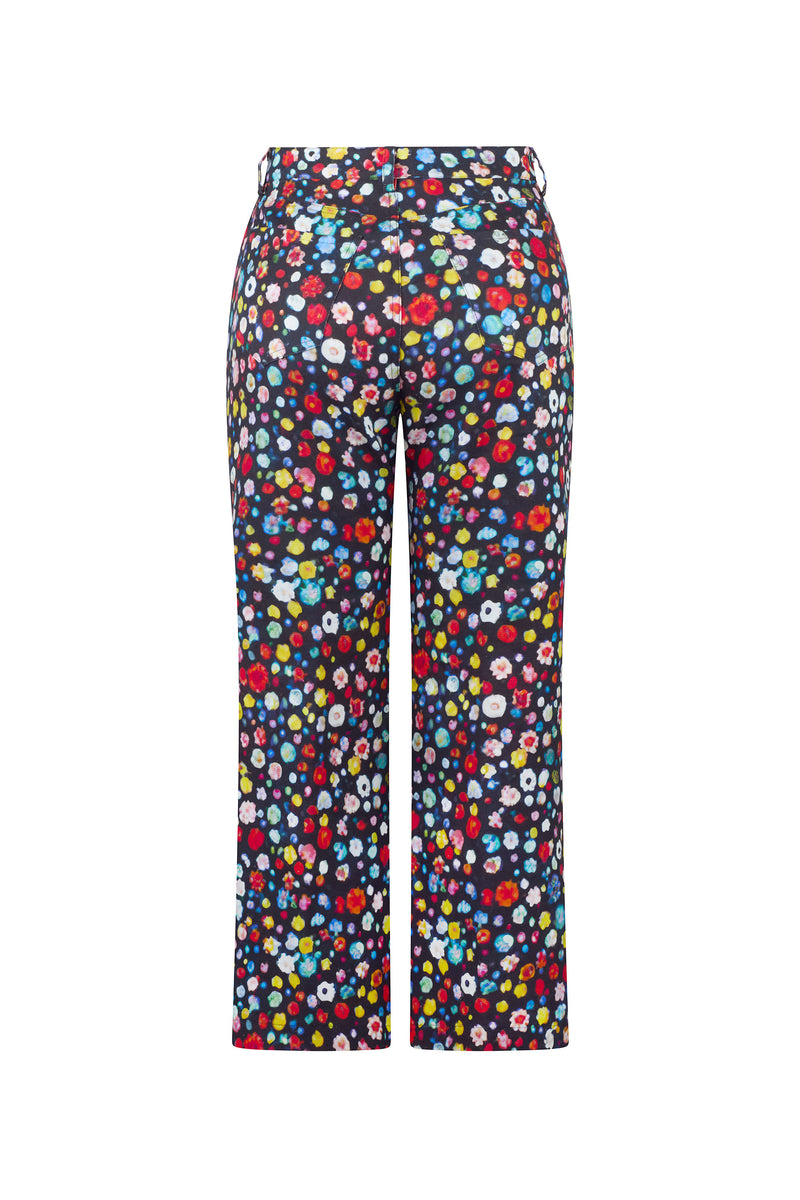 'FLOWER GEMS' CROPPED WIDE LEG PANT - - Libertine
