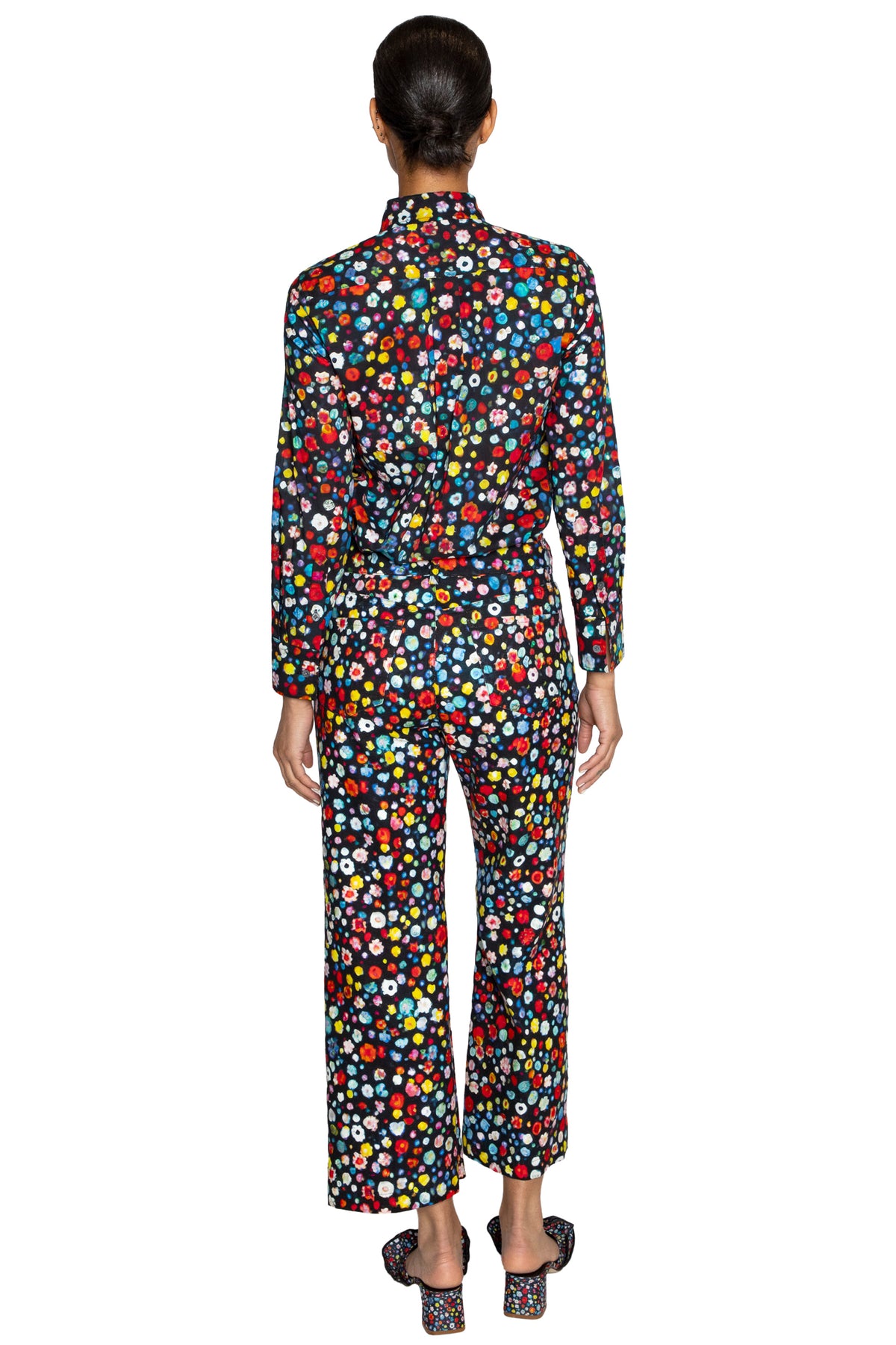 'FLOWER GEMS' CROPPED WIDE LEG PANT - - Libertine
