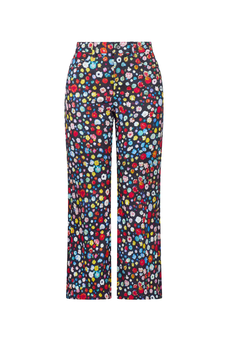 'FLOWER GEMS' CROPPED WIDE LEG PANT - - Libertine