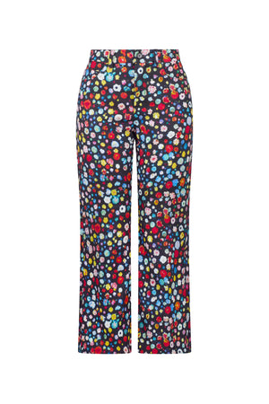 'FLOWER GEMS' CROPPED WIDE LEG PANT