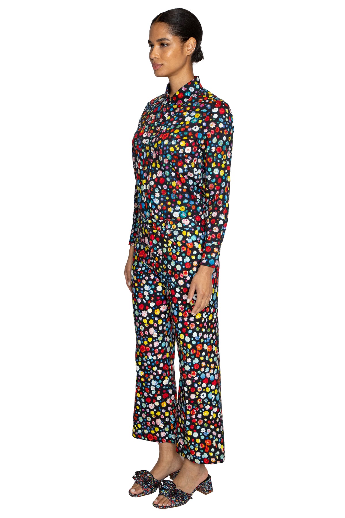 'FLOWER GEMS' CROPPED WIDE LEG PANT - - Libertine