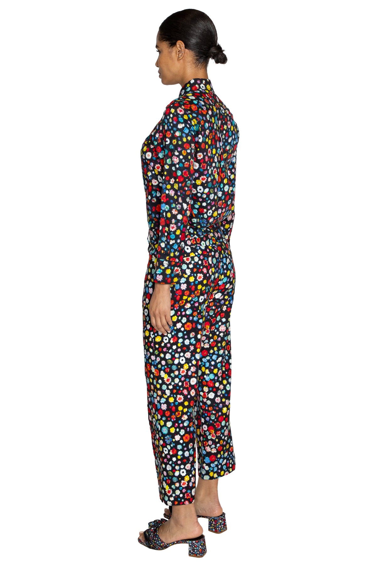 'FLOWER GEMS' CROPPED WIDE LEG PANT - - Libertine
