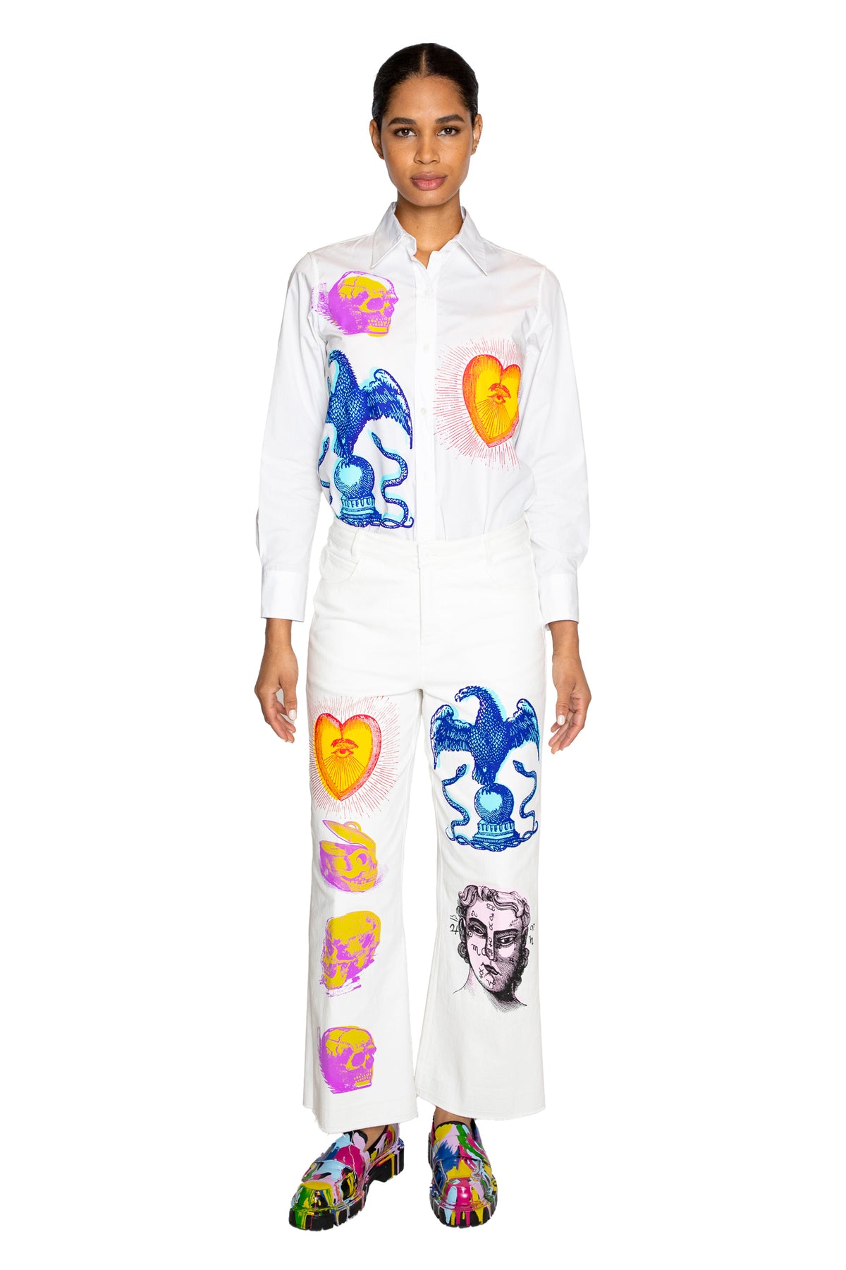 'LEO SUN' CROPPED WIDE LEG PANT - - Libertine