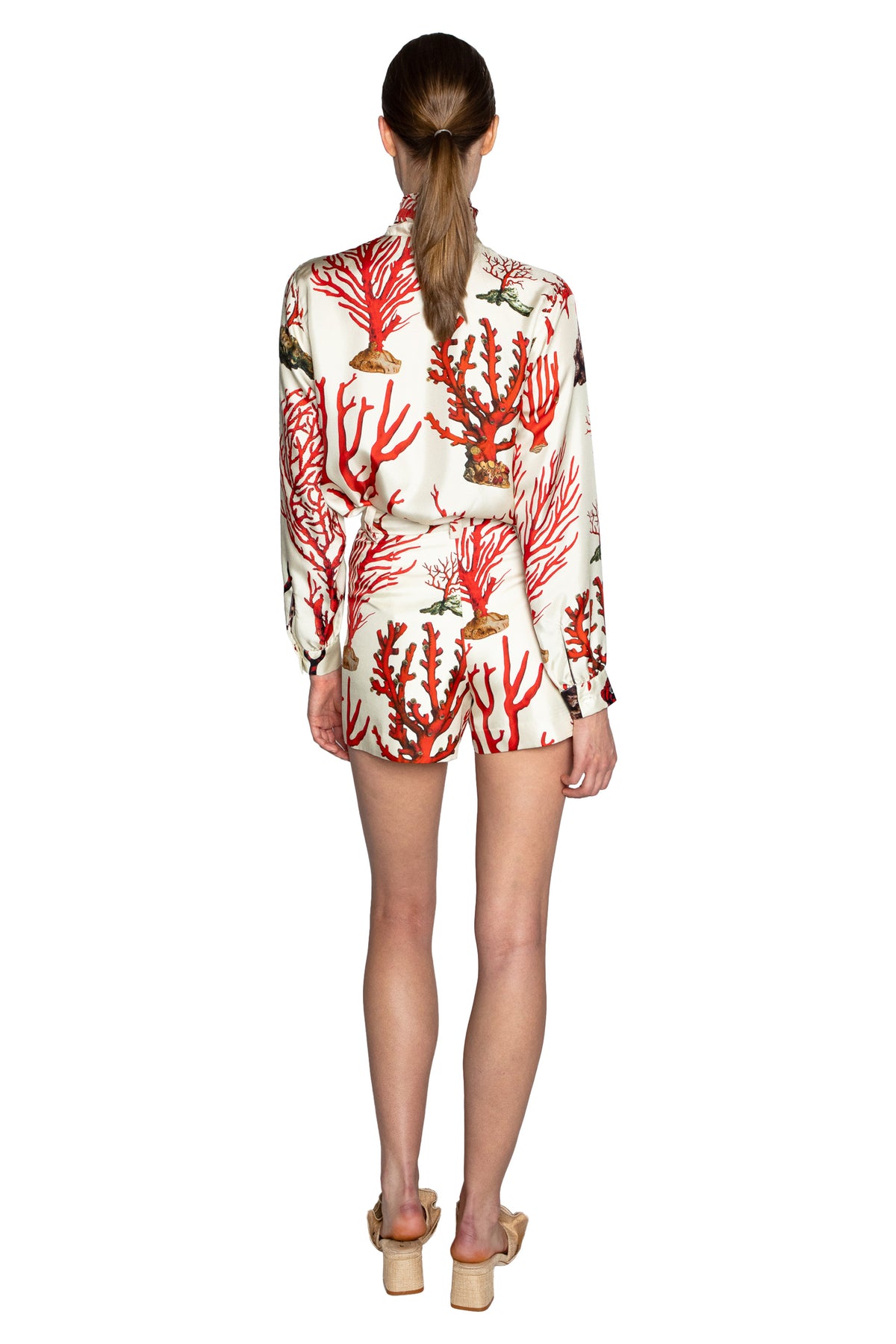 'VENETIAN CORAL' HIGH WAISTED SHORT - - Libertine