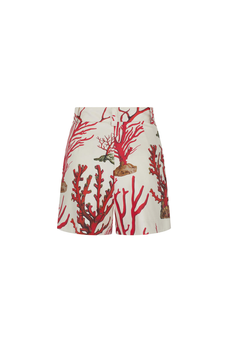 'VENETIAN CORAL' HIGH WAISTED SHORT - - Libertine
