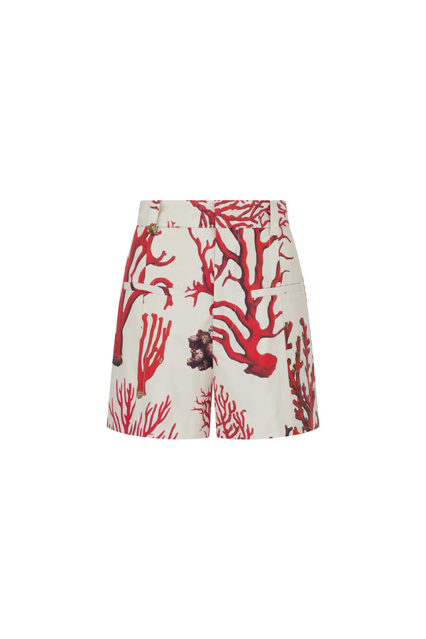 'VENETIAN CORAL' HIGH WAISTED SHORT - - Libertine