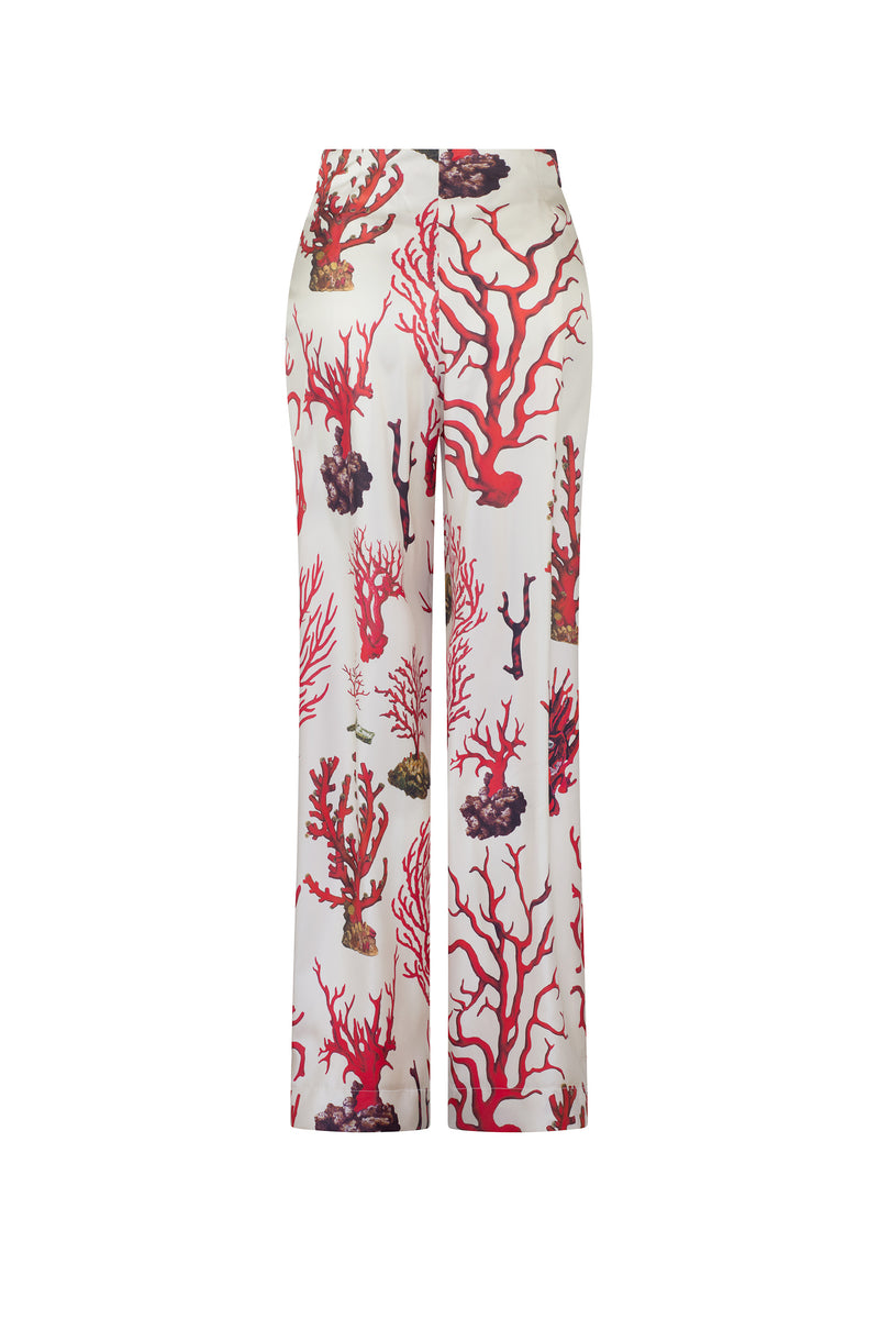 'VENETIAN CORAL' TIE PANT - - Libertine