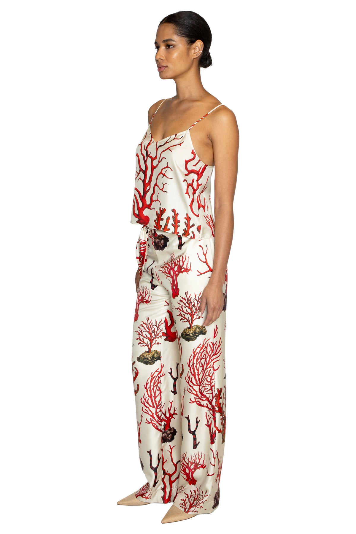 'VENETIAN CORAL' TIE PANT - - Libertine