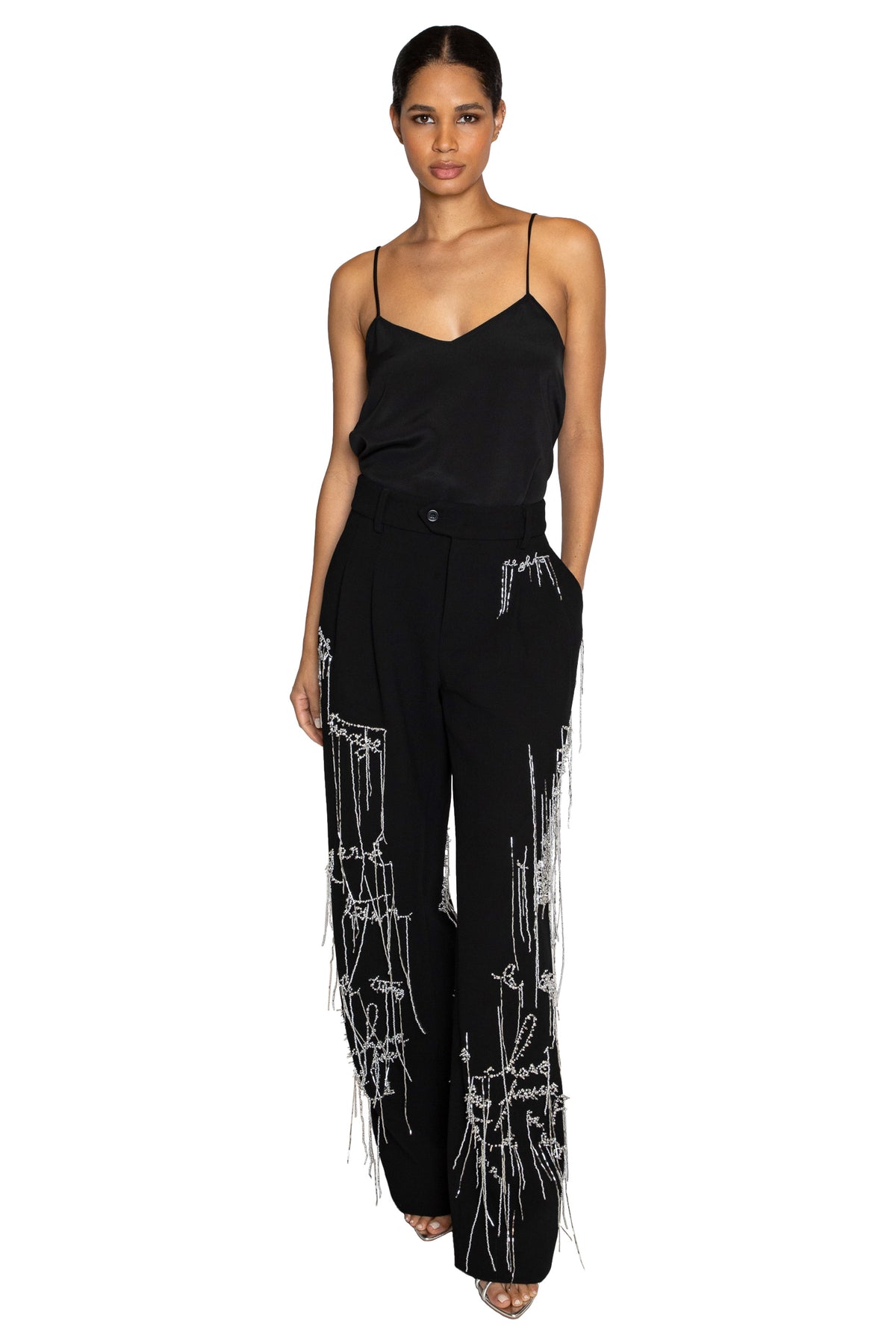 'BODY LANGUAGE' HAND EMBROIDERY BAGGY TROUSER - - Libertine