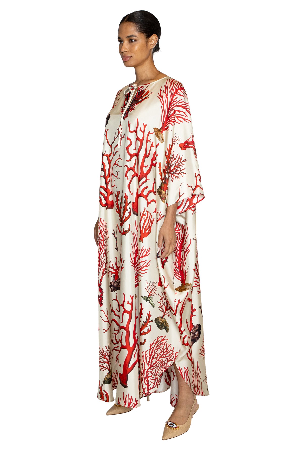 'VENETIAN CORAL' EXTREME KAFTAN - - Libertine