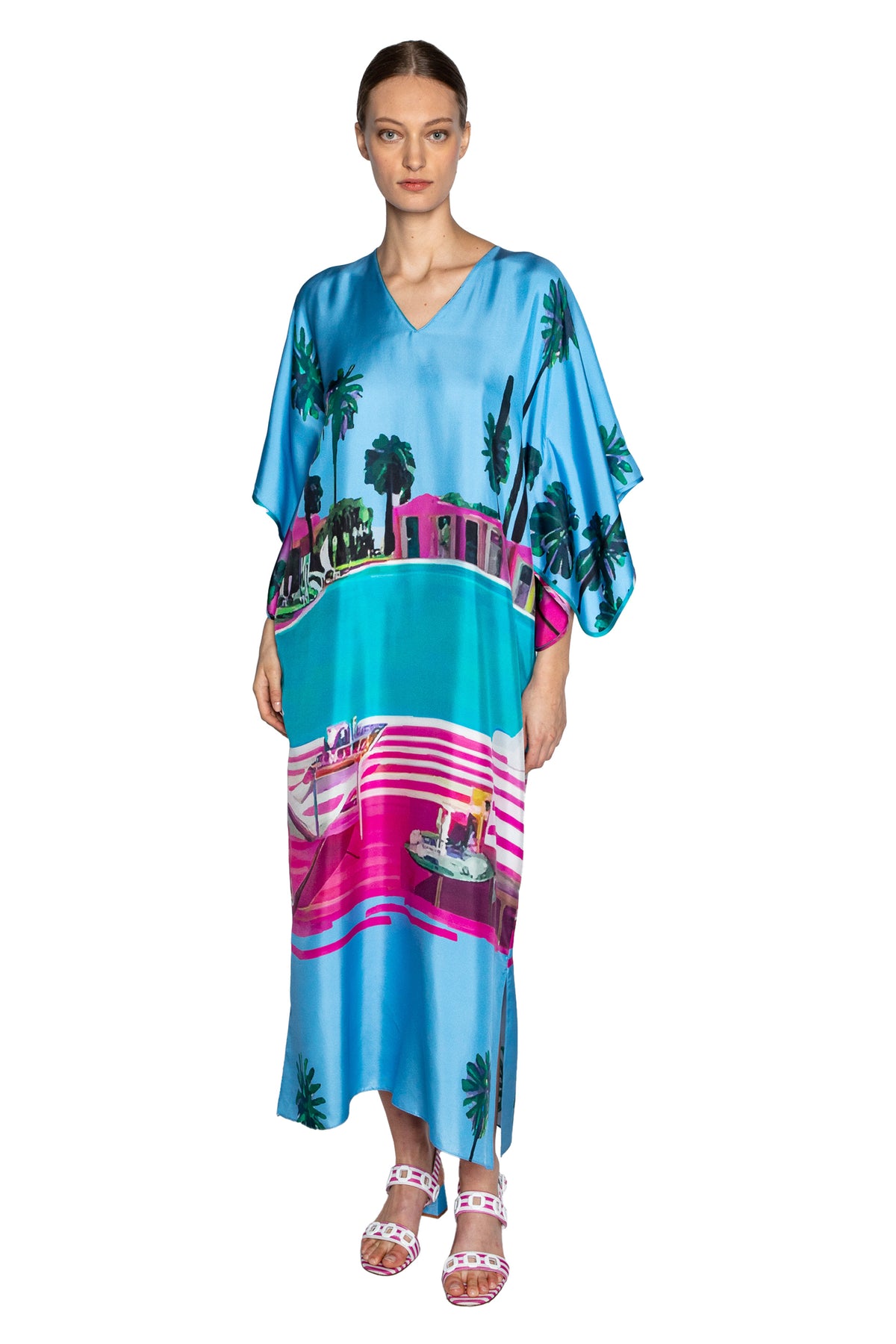 'POOLSIDE' KAFTAN DRESS - - Libertine