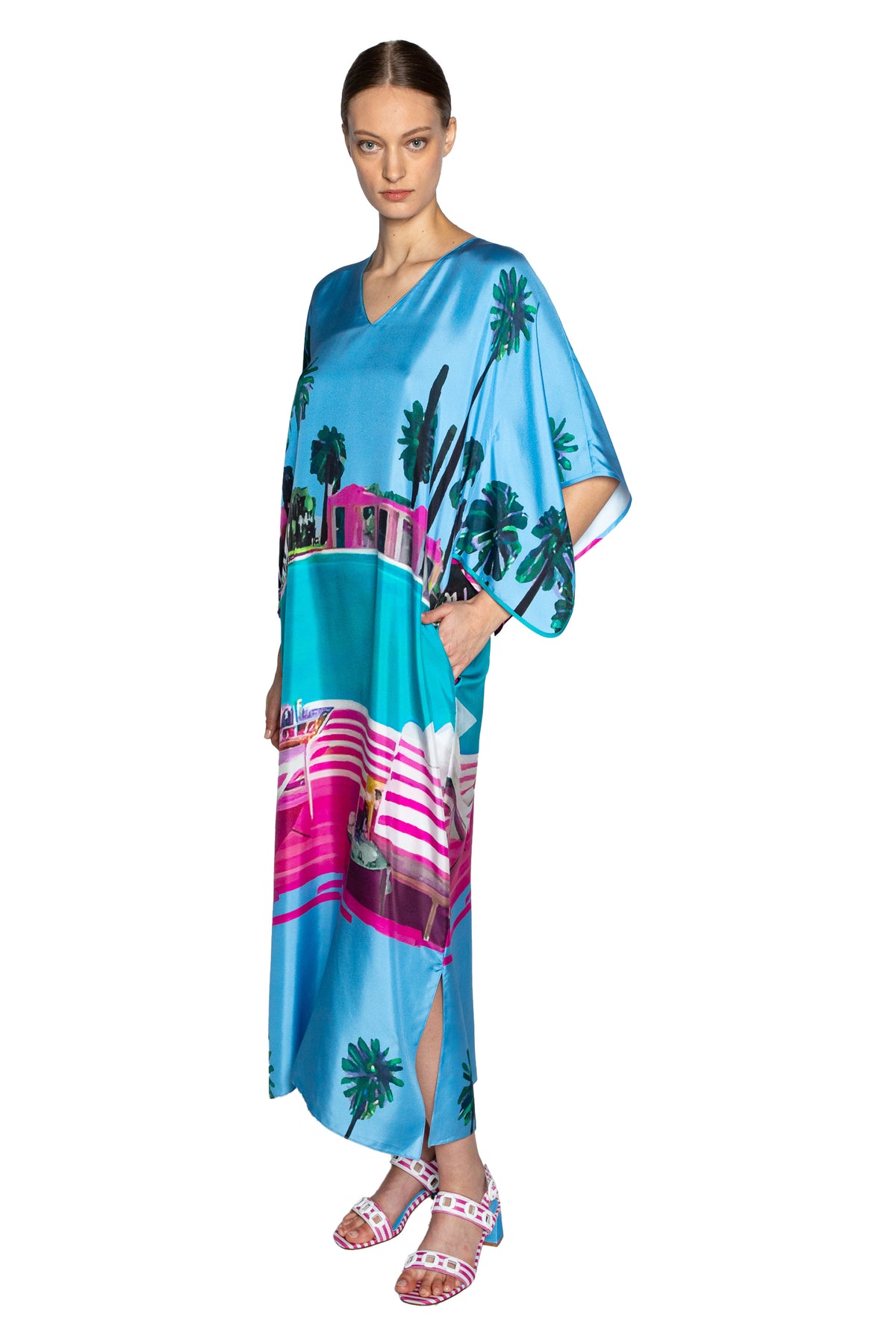 'POOLSIDE' KAFTAN DRESS - - Libertine