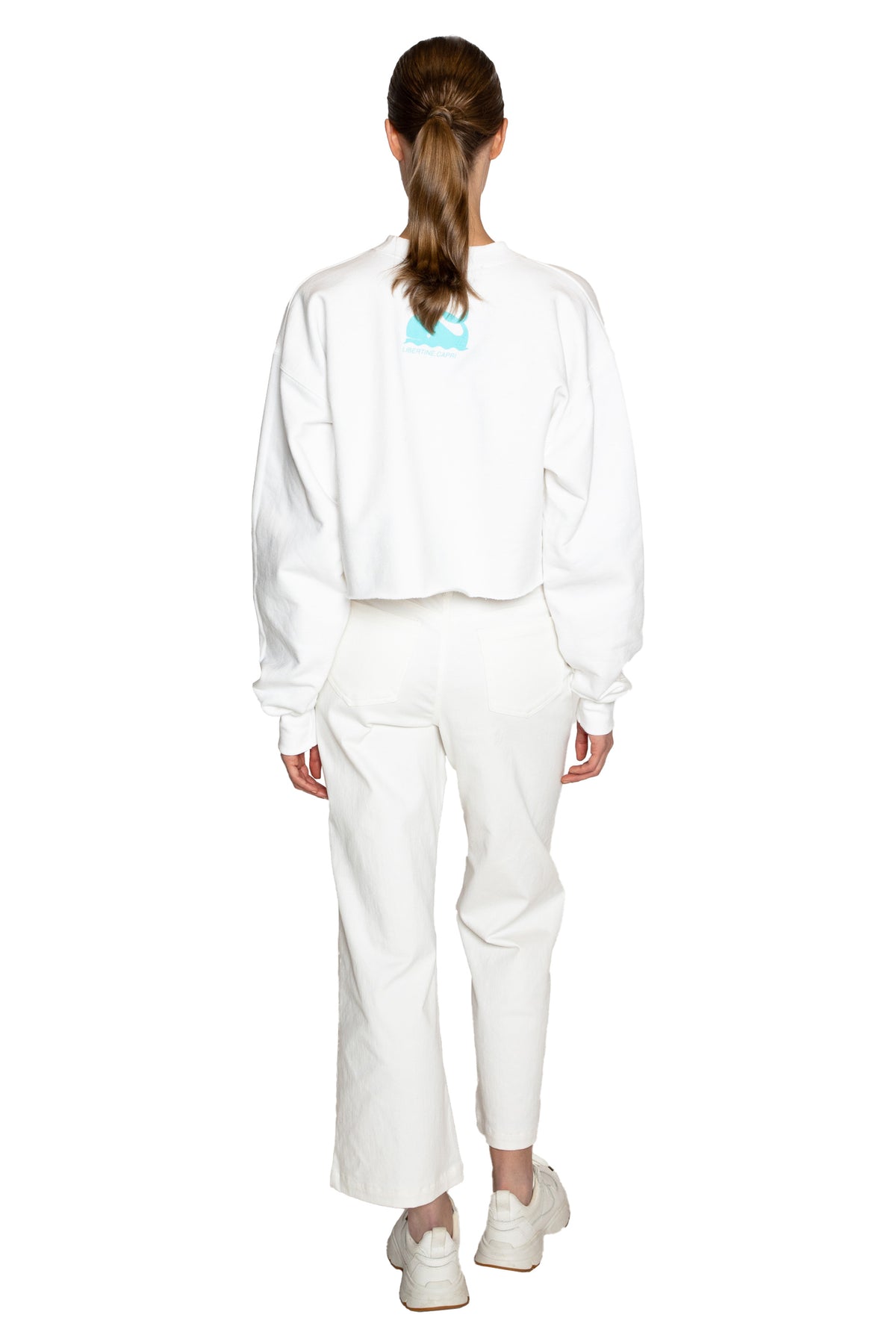 'OTW TO CAPRI' CROPPED CREWNECK SWEATSHIRT - - Libertine