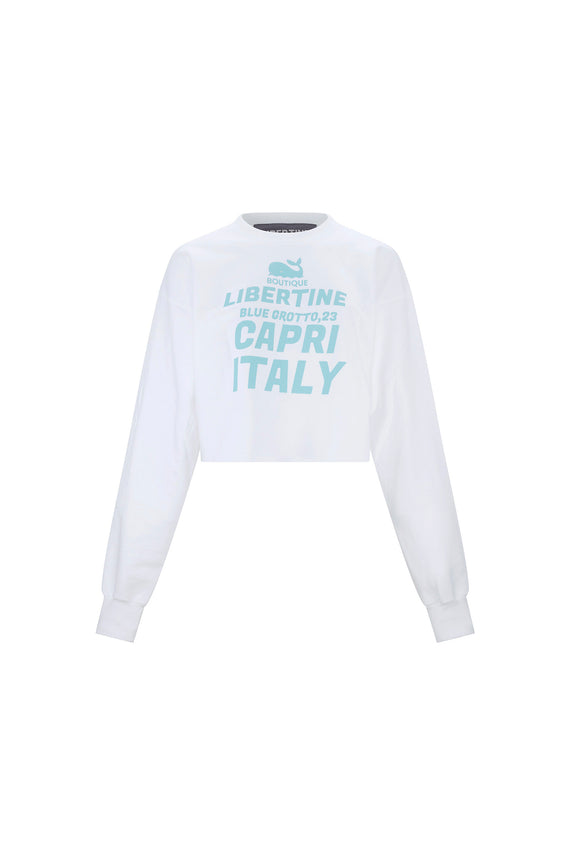 'OTW TO CAPRI' CROPPED CREWNECK SWEATSHIRT - - Libertine - Main image