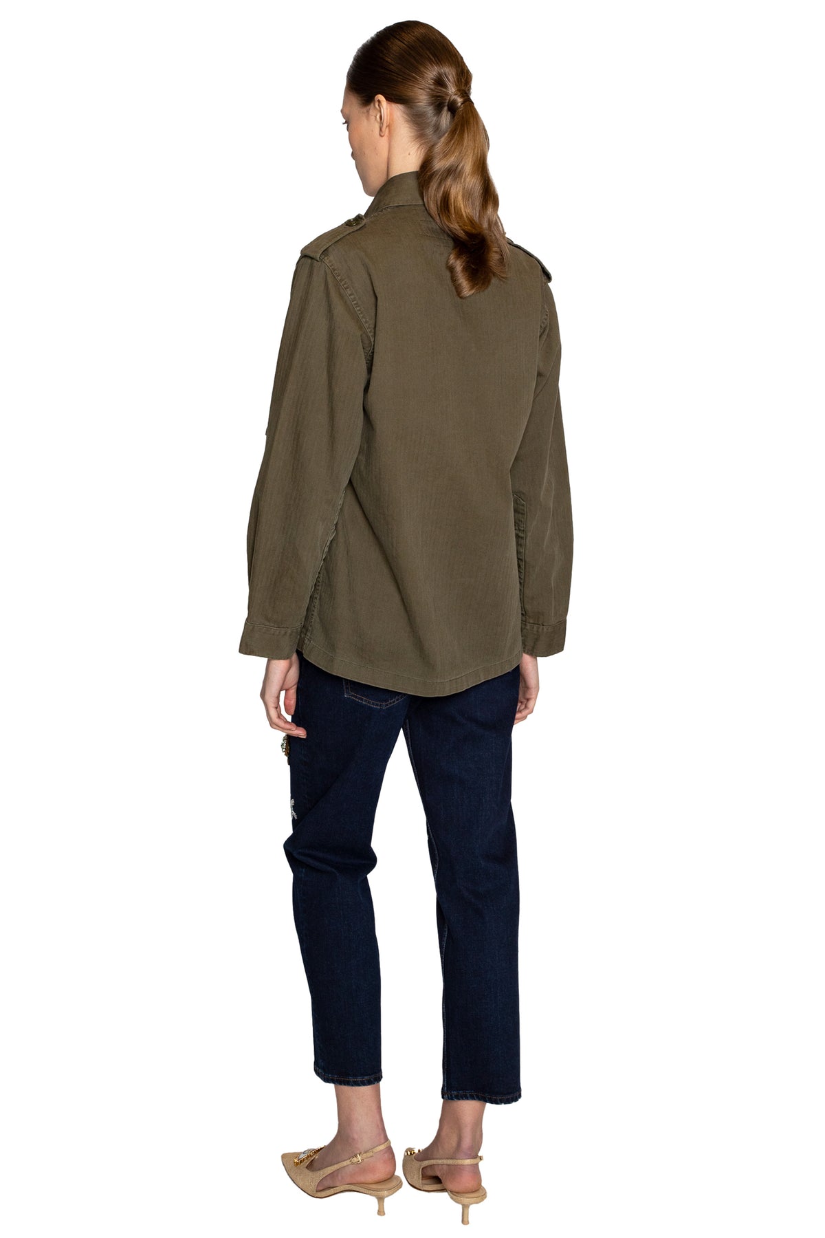 'TURTLE TIME' EMBELLISHED VINTAGE FRENCH MILITARY JACKET - - Libertine