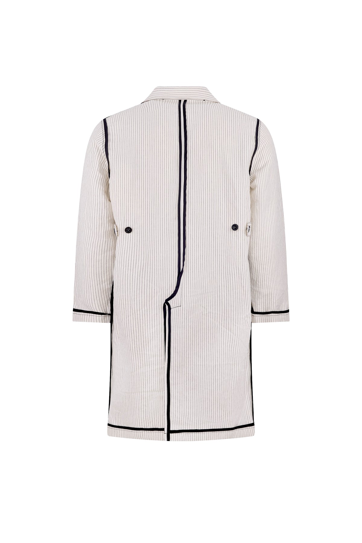 'SUMMER PINSTRIPE' INSIDE OUT LAB COAT -  - Libertine