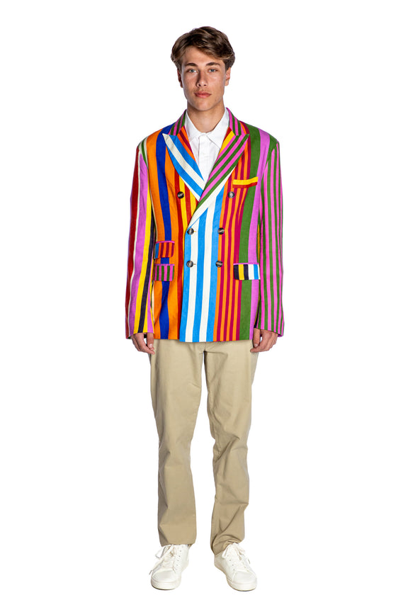 'TANGIER STRIPE' DOUBLE BREASTED JACKET - - Libertine