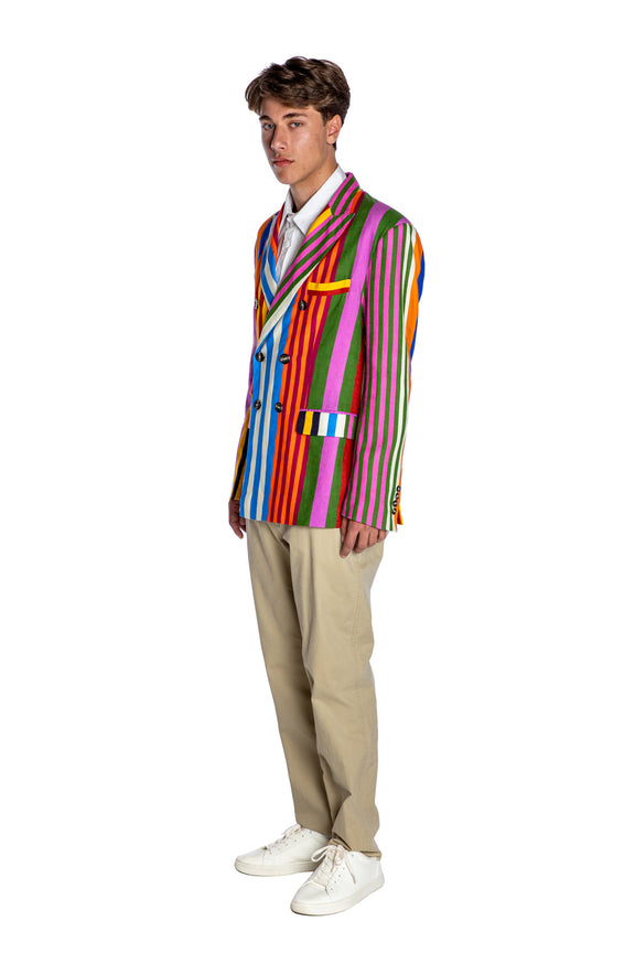 'TANGIER STRIPE' DOUBLE BREASTED JACKET - - Libertine