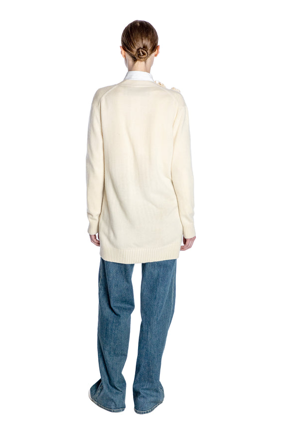 'FABRIC FLOWERS' OVERSIZED CARDIGAN - - Libertine