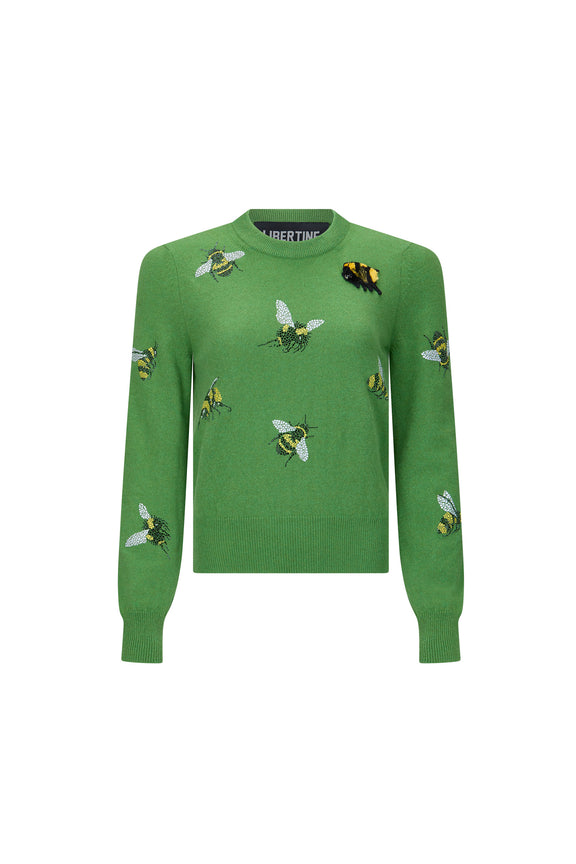 'BUZZ OFF' SHRUNKEN PULLOVER SWEATER - - Libertine