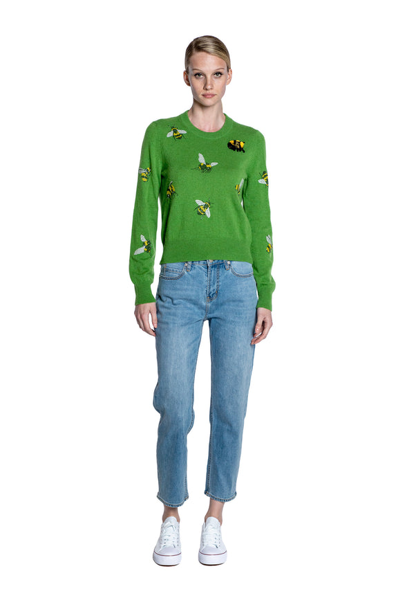 'BUZZ OFF' SHRUNKEN PULLOVER SWEATER - - Libertine